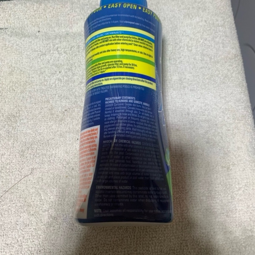 New! Clorox Pool Shock Extra Blue 3. Four Bottles of 1 Lb. Each.Easy Pour Bottle - Picture 2 of 8